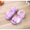 Girl's Flower Flat Sandals Summer Ankle Strap Dress Shoes For Kids